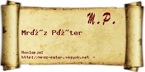 Mráz Péter névjegykártya