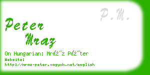 peter mraz business card